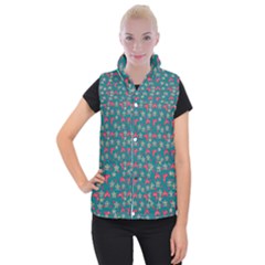 Teal Hats Women s Button Up Vest