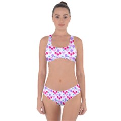 Pastel Cherries Criss Cross Bikini Set