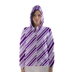 Violet Stripes Hooded Windbreaker (women)