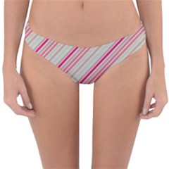 Candy Diagonal Lines Reversible Hipster Bikini Bottoms by snowwhitegirl