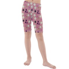 Mauve Dress Kids  Mid Length Swim Shorts by snowwhitegirl