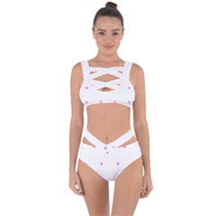 Pink Dots Bandaged Up Bikini Set 