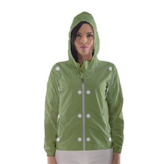 Olive Dots Hooded Windbreaker (women)