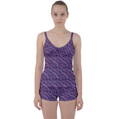 Silly Stripes Tie Front Two Piece Tankini