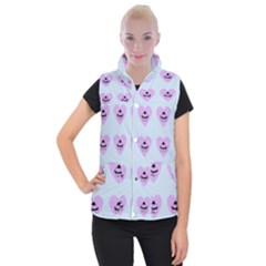 Blue Cupcake Women s Button Up Vest