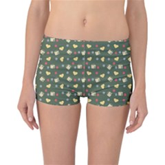 Green Milk Hearts Reversible Boyleg Bikini Bottoms