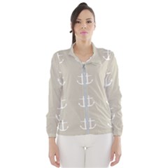 Lt Grey Anchors Windbreaker (women) by snowwhitegirl