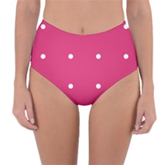 Small Pink Dot Reversible High-waist Bikini Bottoms by snowwhitegirl