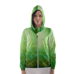 Galaxy Green Hooded Windbreaker (women)