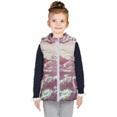 In The Clouds Pink Kid s Hooded Puffer Vest