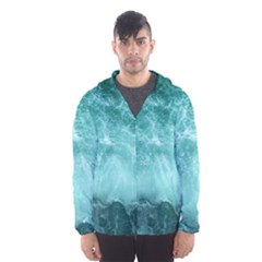 Green Ocean Splash Hooded Windbreaker (men)