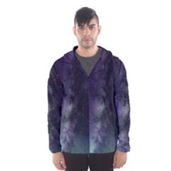 Galaxy Sky Purple Hooded Windbreaker (men)