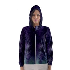 Galaxy Sky Purple Hooded Windbreaker (women)