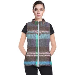 Blue Plaid Flannel Women s Puffer Vest