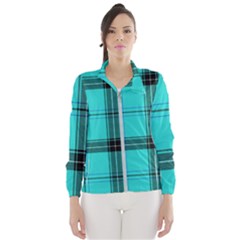 Aqua Plaid Windbreaker (women)