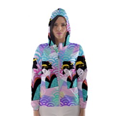 Japanese Abstract Hooded Windbreaker (women)