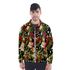 Fruit Blossom Black Windbreaker (men)