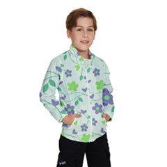 Green Vintage Flowers Windbreaker (kids)