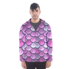 Pink Mermaid Scale Hooded Windbreaker (men)