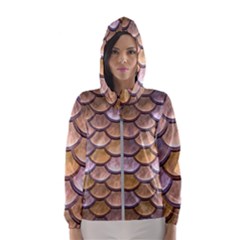 Copper Mermaid Scale Hooded Windbreaker (women)