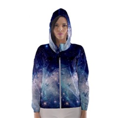 Nebula Blue Hooded Windbreaker (women) by snowwhitegirl