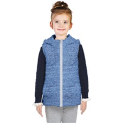 Blue Denim Kid s Hooded Puffer Vest