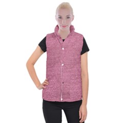 Pink  Denim Women s Button Up Vest