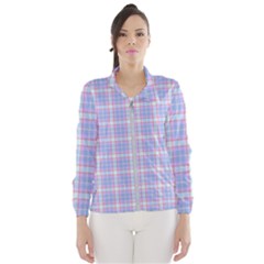 Pink Blue Plaid Windbreaker (women)