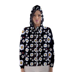 Eggs Black Hooded Windbreaker (women)