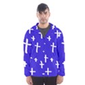 Blue White Cross Hooded Windbreaker (Men) View1