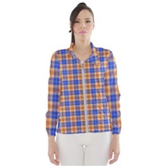 Orange Blue Plaid Windbreaker (women)