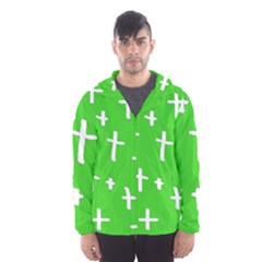 Green White Cross Hooded Windbreaker (men)