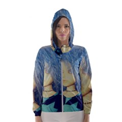 Blue Hair Boy Hooded Windbreaker (women)