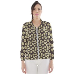 Antique Flowers Brown Windbreaker (women)