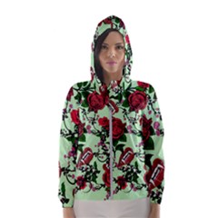 Green Rose Vampire Hooded Windbreaker (women)