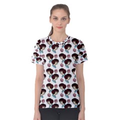 Redhead Girl Pattern Women s Cotton Tee