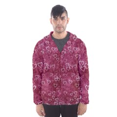 Heart Pattern Hooded Windbreaker (men)