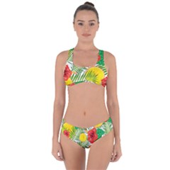 Orange Tropics Criss Cross Bikini Set