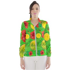 Orange Tropics Green Windbreaker (women)