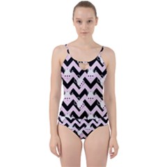 Pink Teapot Chevron Cut Out Top Tankini Set by snowwhitegirl