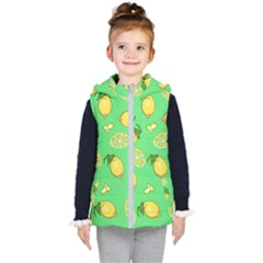 Lemons And Limes Kid s Hooded Puffer Vest by snowwhitegirl