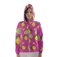 Lemons And Limes Pink Hooded Windbreaker (women)