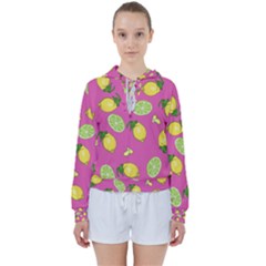 Lemons And Limes Pink Women s Tie Up Sweat