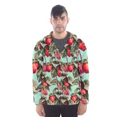 Fruit Branches Green Hooded Windbreaker (men)