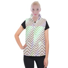 Ombre Zigzag 03 Women s Button Up Vest