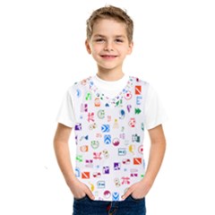Colorful Abstract Symbols Kids  Sportswear by FunnyCow