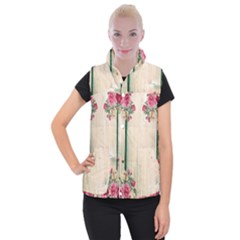 Roses 1944106 960 720 Women s Button Up Vest by vintage2030