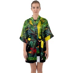 Yellow Chik 2 Quarter Sleeve Kimono Robe by bestdesignintheworld