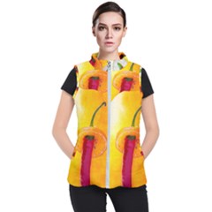 Three Red Chili Peppers Women s Puffer Vest by FunnyCow