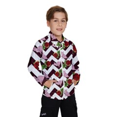 Cat Rose Chevron Windbreaker (kids)